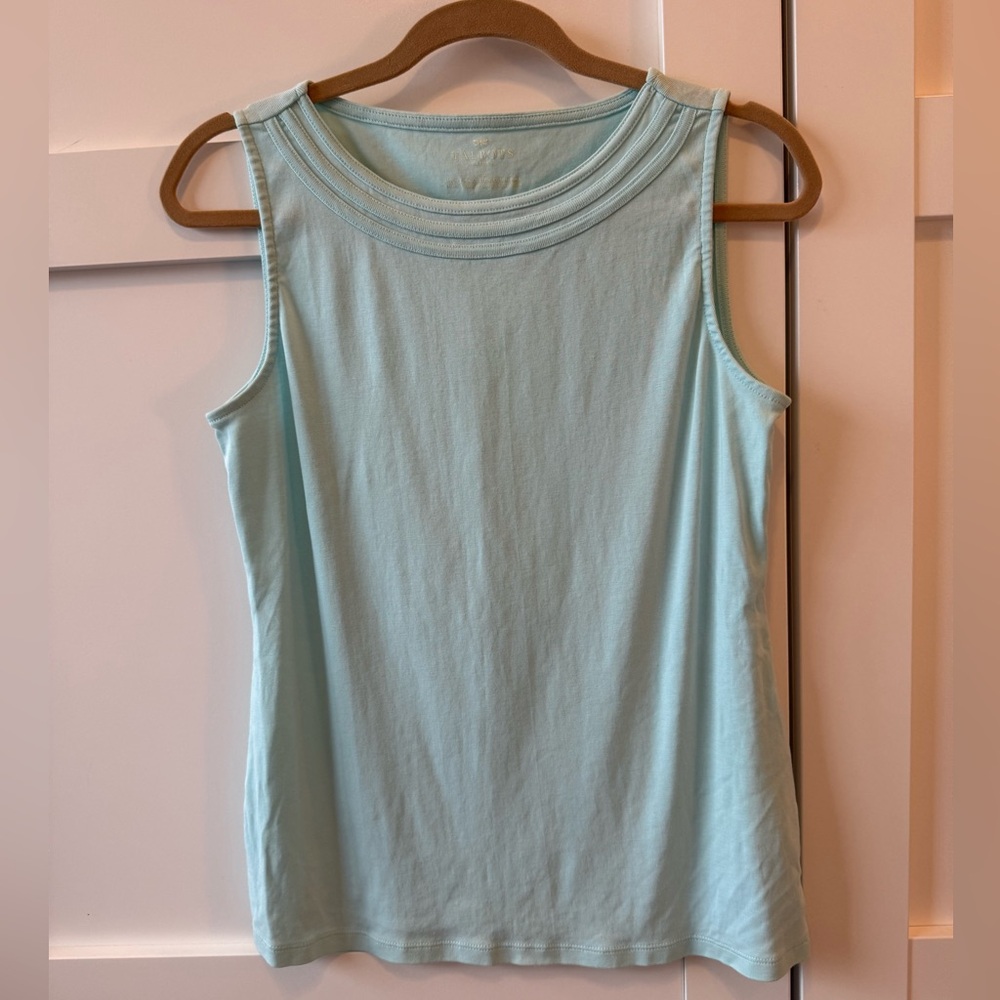 Talbots Aqua Sleeveless Tank Top